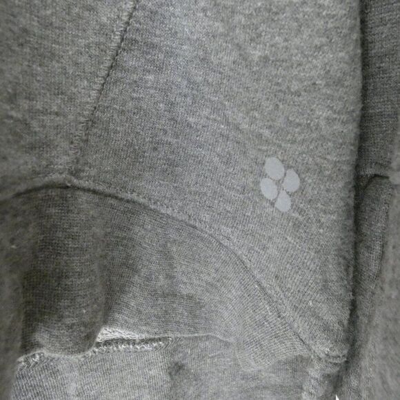 Sweaty Betty Gray Long Sleeve Top Colorful Striped Sleeves‎ size S - Picture 3 of 7